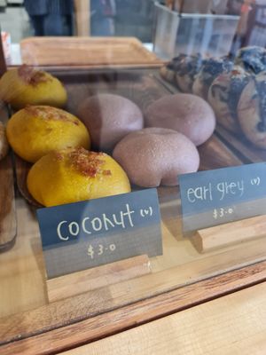 Coconut Bun and Earl Grey Bun ~ 22/6/22 at Slow Bakes - Yishun in North Singapore