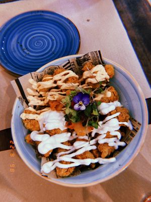 Cauliflower wings  at Puravita Vegan  in Estepona