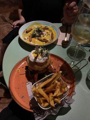 Curry and Burger   at Puravita Vegan  in Estepona