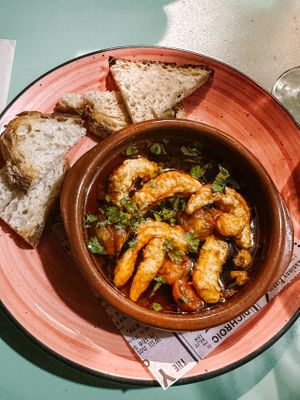 Prawns  at Puravita Vegan  in Estepona