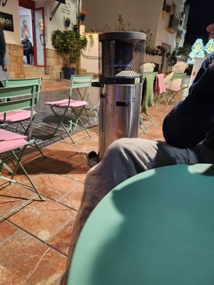 Outdoors seats at Puravita Vegan  in Estepona