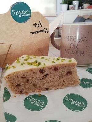 Banana Pie (the previous photo was apparently, by accident, the Orange Brownie with my previous order) at Mr. Vegan Foodbar in Groningen