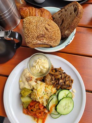 Savoury breakfast at FREA Bakery in Berlin