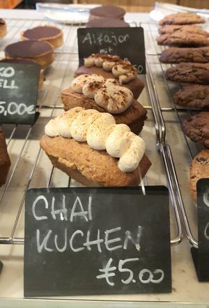 mini cake with chai spices #Veganuary at FREA Bakery in Berlin