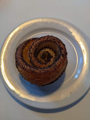 Cinnamon bun (~3.50€). at FREA Bakery in Berlin