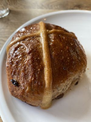 Hot cross bun  at FREA Bakery in Berlin