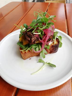 Brioche with veggies at FREA Bakery in Berlin