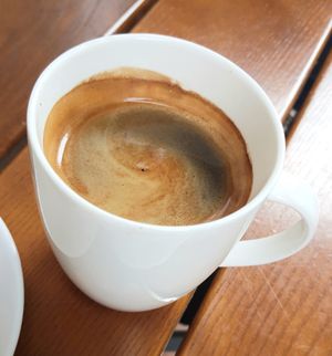 hot americano at FREA Bakery in Berlin