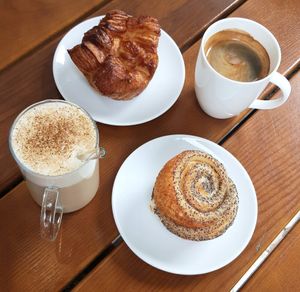 drinks and pastries at FREA Bakery in Berlin