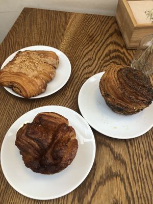 Olive | cardamom bun | marzipan poppy seed bun   at FREA Bakery in Berlin