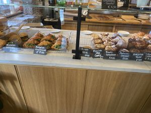 Counter of baked goodness  at FREA Bakery in Berlin