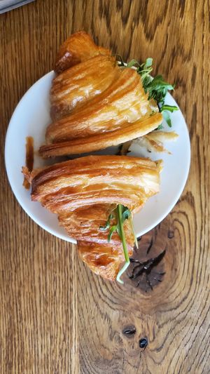 Croissant full of mushroom, soooo tasty! at FREA Bakery in Berlin