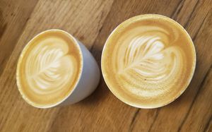 Flatwhite with oatmilk at FREA Bakery in Berlin