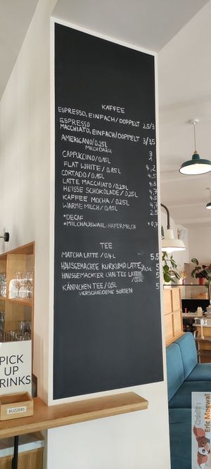 Menu at FREA Bakery in Berlin