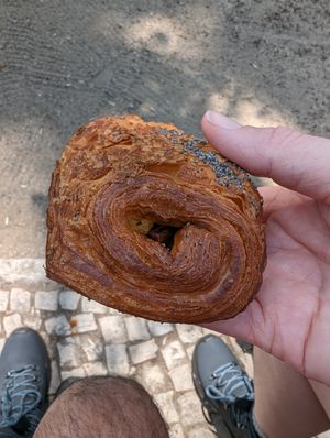 Tomato and potato pastry at FREA Bakery in Berlin