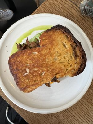 Brioche sandwich with mushroom   at FREA Bakery in Berlin