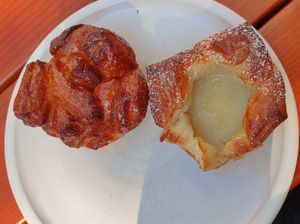 Cardemom croissant and a Spandauer at FREA Bakery in Berlin