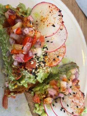 Avocado toast  at FREA Bakery in Berlin