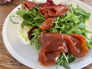 Vegan lox  at FREA Bakery in Berlin