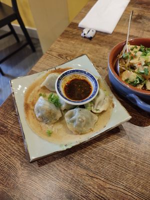 Fan fried dumplings at The Real Wan in Glasgow