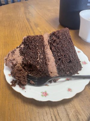 Chocolate vegan cake  at Steamers Coffee House in Bilston