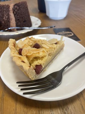 Vegan bakewell  at Steamers Coffee House in Bilston