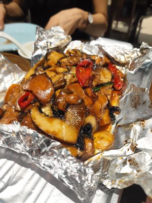 Mushrooms at Fu Hui Ci Yuan Vegetarian Restaurant in Beijing