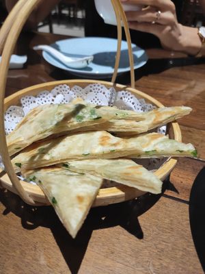 Chinese bread at Fu Hui Ci Yuan Vegetarian Restaurant in Beijing