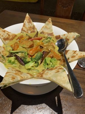 Vegetable curry at Fu Hui Ci Yuan Vegetarian Restaurant in Beijing