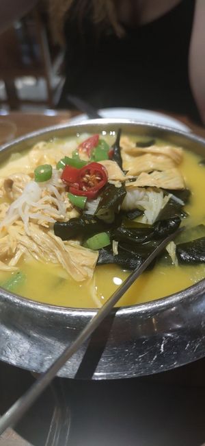Spicy and sour soup at Fu Hui Ci Yuan Vegetarian Restaurant in Beijing