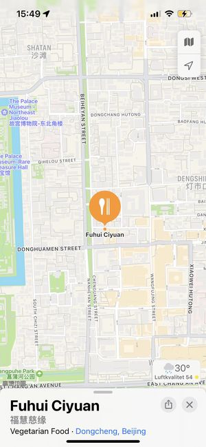   at Fu Hui Ci Yuan Vegetarian Restaurant in Beijing