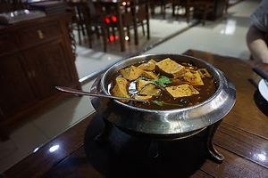 Five spice tofu hot pot at Fu Hui Ci Yuan Vegetarian Restaurant in Beijing