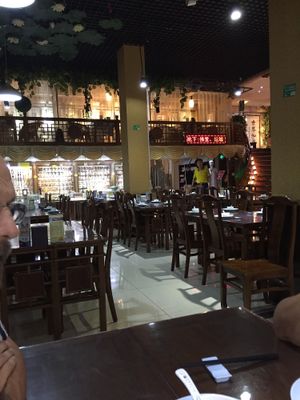 Dining room at Fu Hui Ci Yuan Vegetarian Restaurant in Beijing