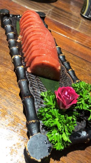 Lotus root dish at Fu Hui Ci Yuan Vegetarian Restaurant in Beijing