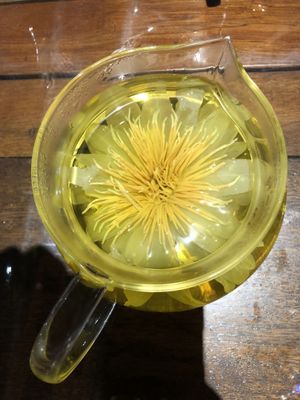 Lotus tea at Fu Hui Ci Yuan Vegetarian Restaurant in Beijing