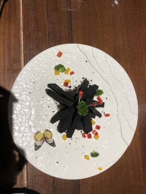 Sweet potato charcoal  at Fu Hui Ci Yuan Vegetarian Restaurant in Beijing