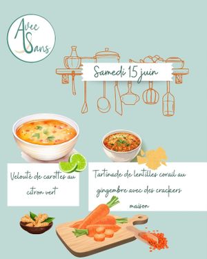 Exemple of saturday menu (12€) at Avec&Sans in Perigueux