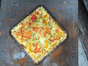 different flavours of quiche at 22b in Antwerpen