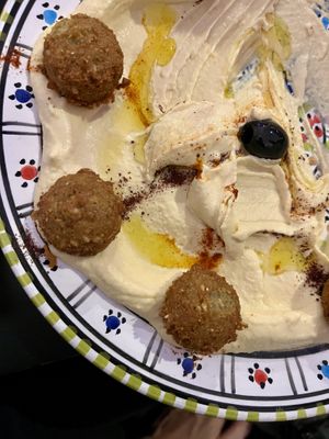hummus falafel plate  at Arabeska in Bratislava