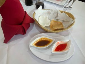 Crackers with dips   at Lemon Grass Thai Cuisine in Redcar