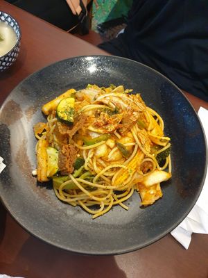 Kimchi Pasta at Cao Yuan Zhai - 草緣齋 - Maybe closed in Hualien