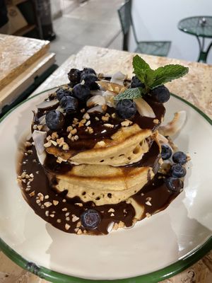 Pancakes veganos  at The Green Corner in Mataro