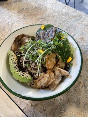 Green green bowl con heura  at The Green Corner in Mataro