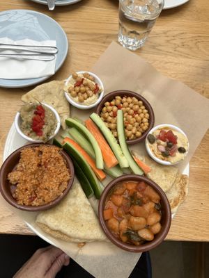 Vegan lunch plate   at The Real Greek in Manchester