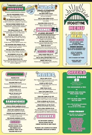 A few options, Magpye, chilli non carne etc. at Fog on The Tyne in Gateshead