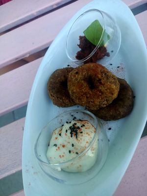 Caribbean dumplings at The Old Soul in Amsterdam