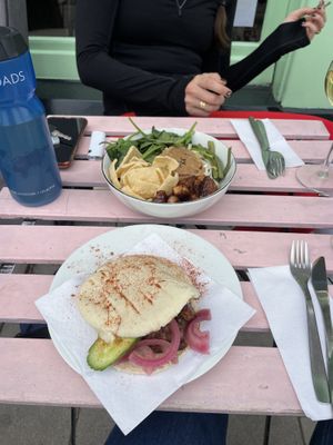 Salad and pita   at The Old Soul in Amsterdam