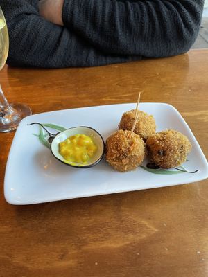Pom balls with piccalilli (listed as a snack)  at The Old Soul in Amsterdam