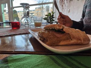 Best pom and roti in town! 💚💚💚  at The Old Soul in Amsterdam