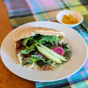 Vegan Batjaw Jack Pita Sandwich at The Old Soul in Amsterdam